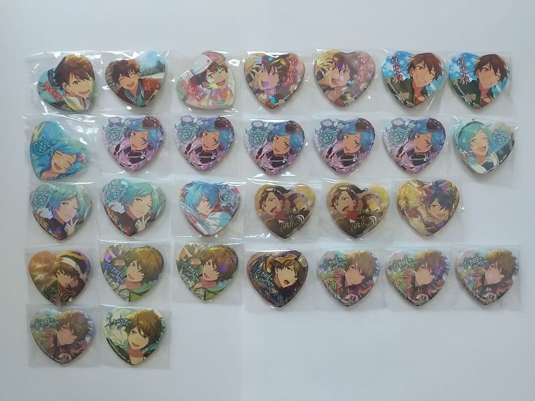 あんスタ とるパカ ハート型缶バッジ ハート缶 流星隊 千秋 奏汰 鉄虎 翠 忍