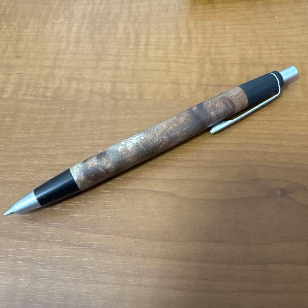 【超希少】野原工芸　マーブルウッド　旧型シャーペン(固定式口金)