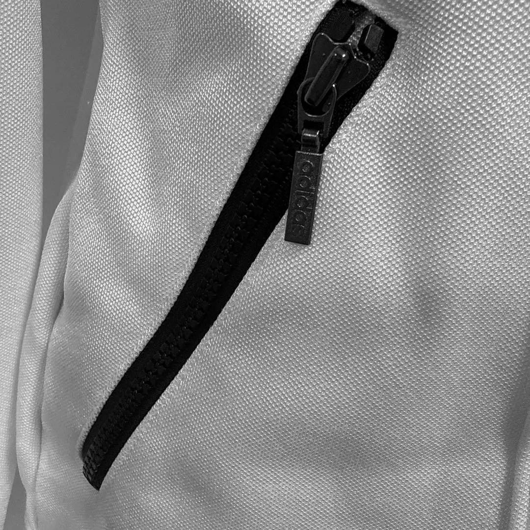 美品 adidas デサント製 トラックジャケット JASPO L 白黒