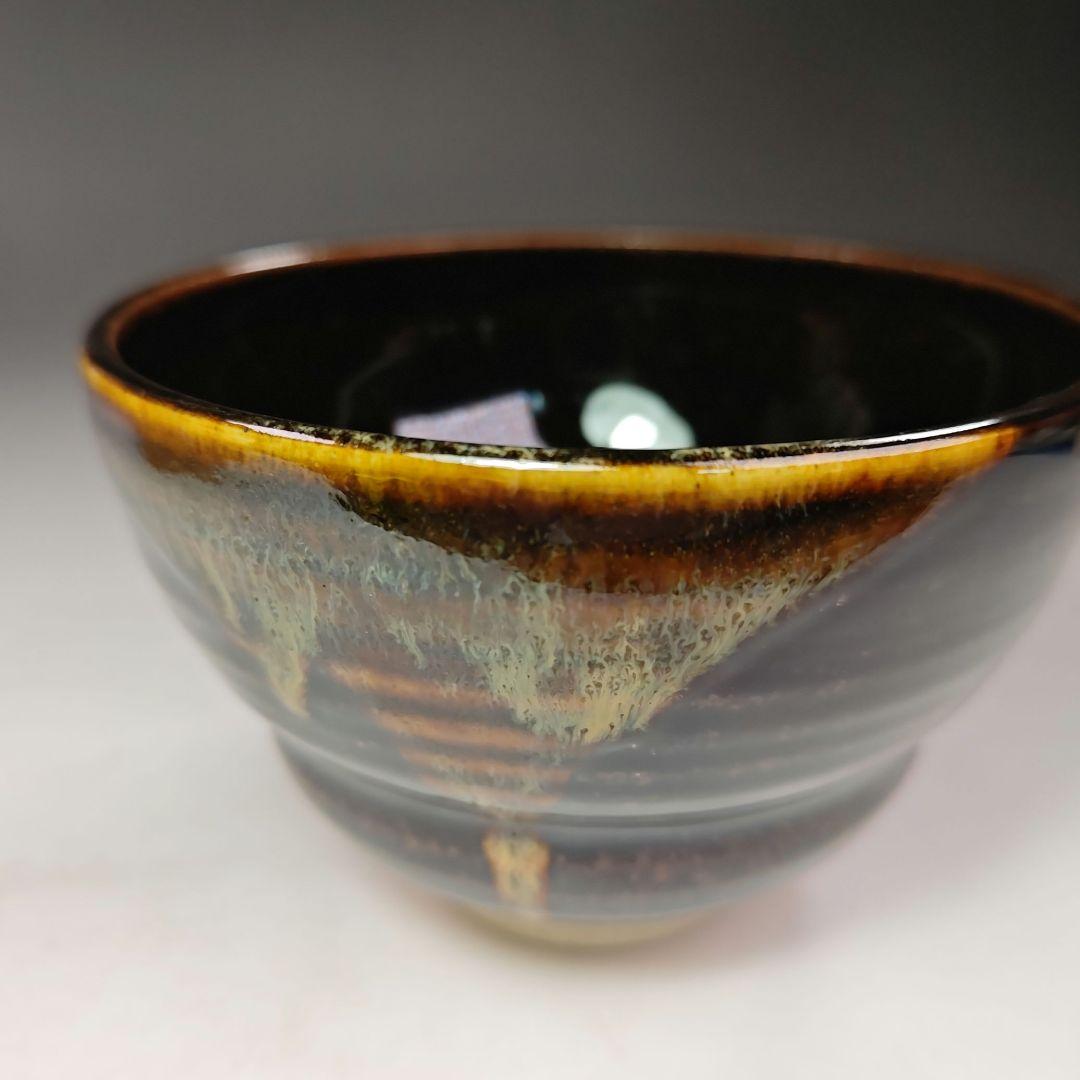 イ642 茶碗『淡海ぜぜ　陽炎園造』『胴〆　茶碗　共箱』抹茶碗　茶道具