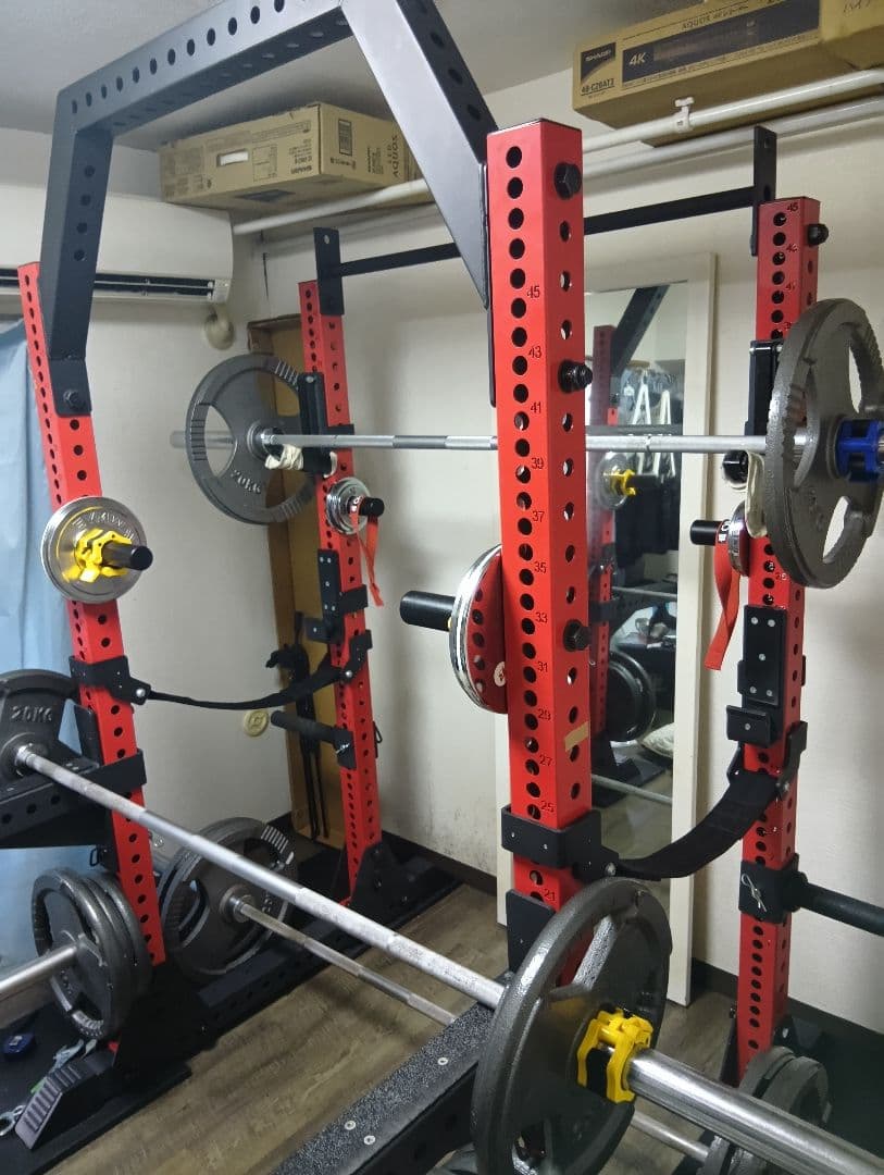 MBC 180cm支柱ペア＋スクワットスタンドハードウェアキット