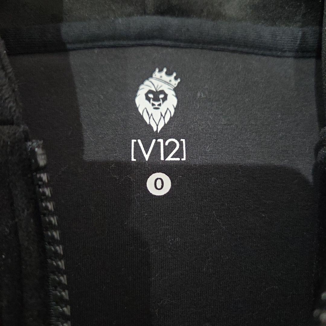 VTWELVE ブラック フルジップフーディ