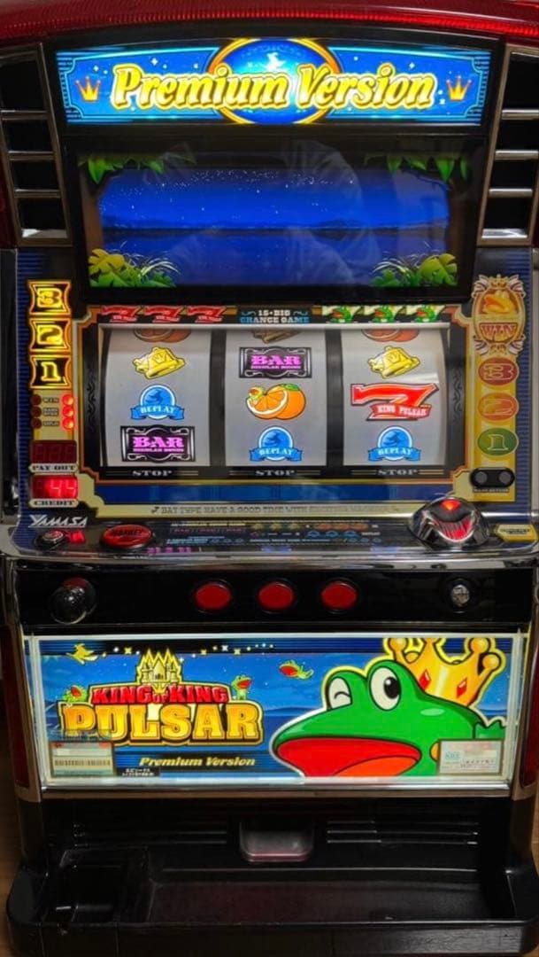 パチスロ実機 ニイガタ電子★キングオブキングパルサー【不要機付】４号機