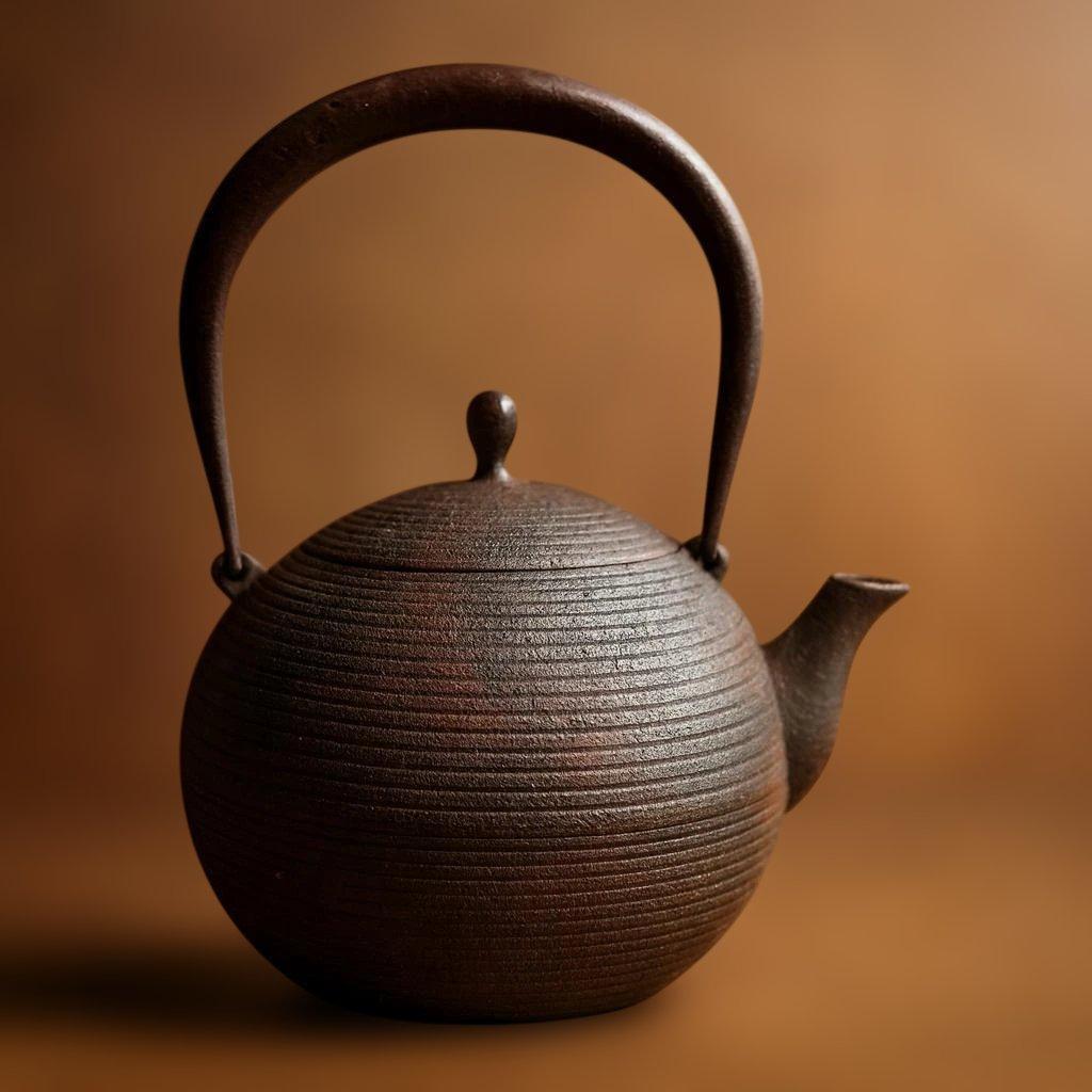 鋳鉄製 ダークブラウン 鉄瓶