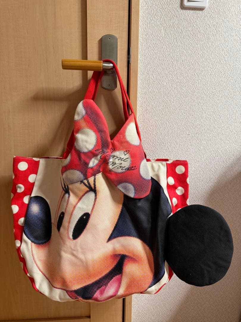 ミニーマウス トートバッグ ディズニーリゾート ビッグフェイストート