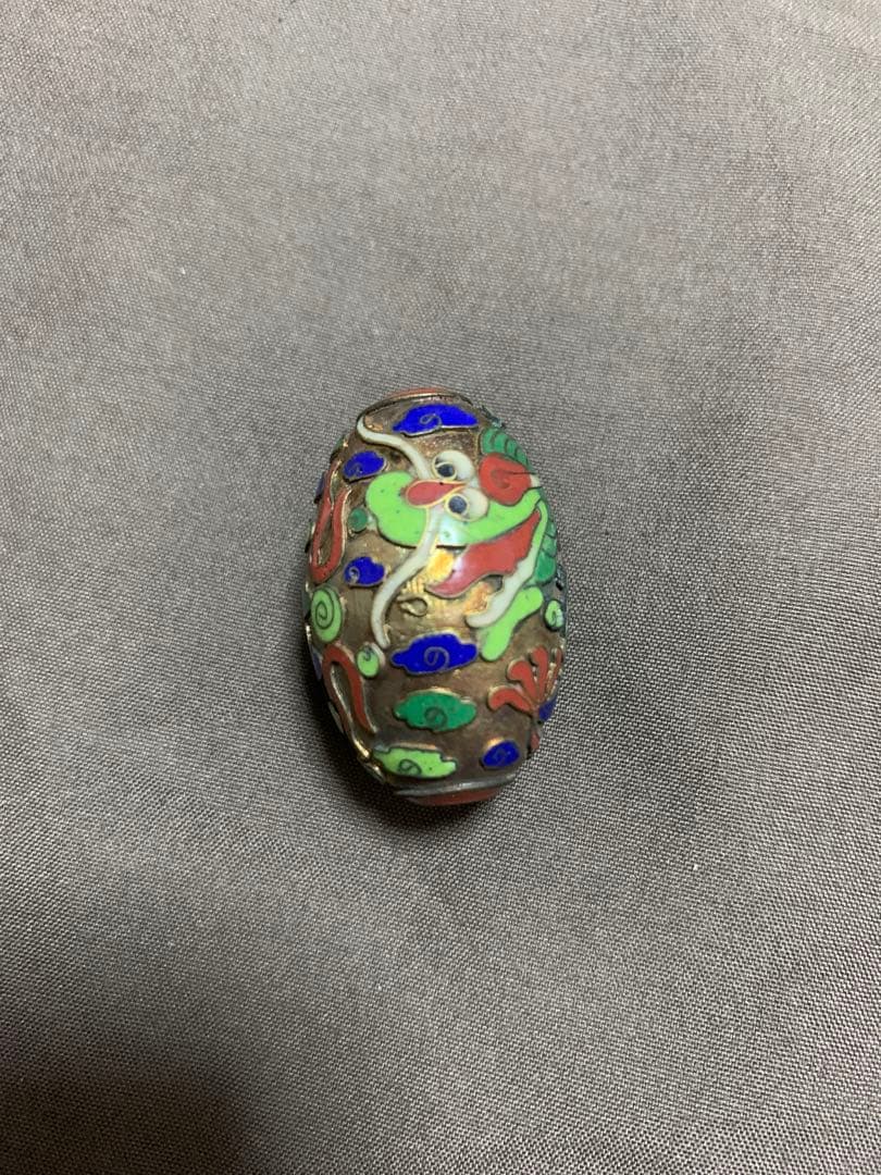 明治時代　提げ物　七宝　緒締め