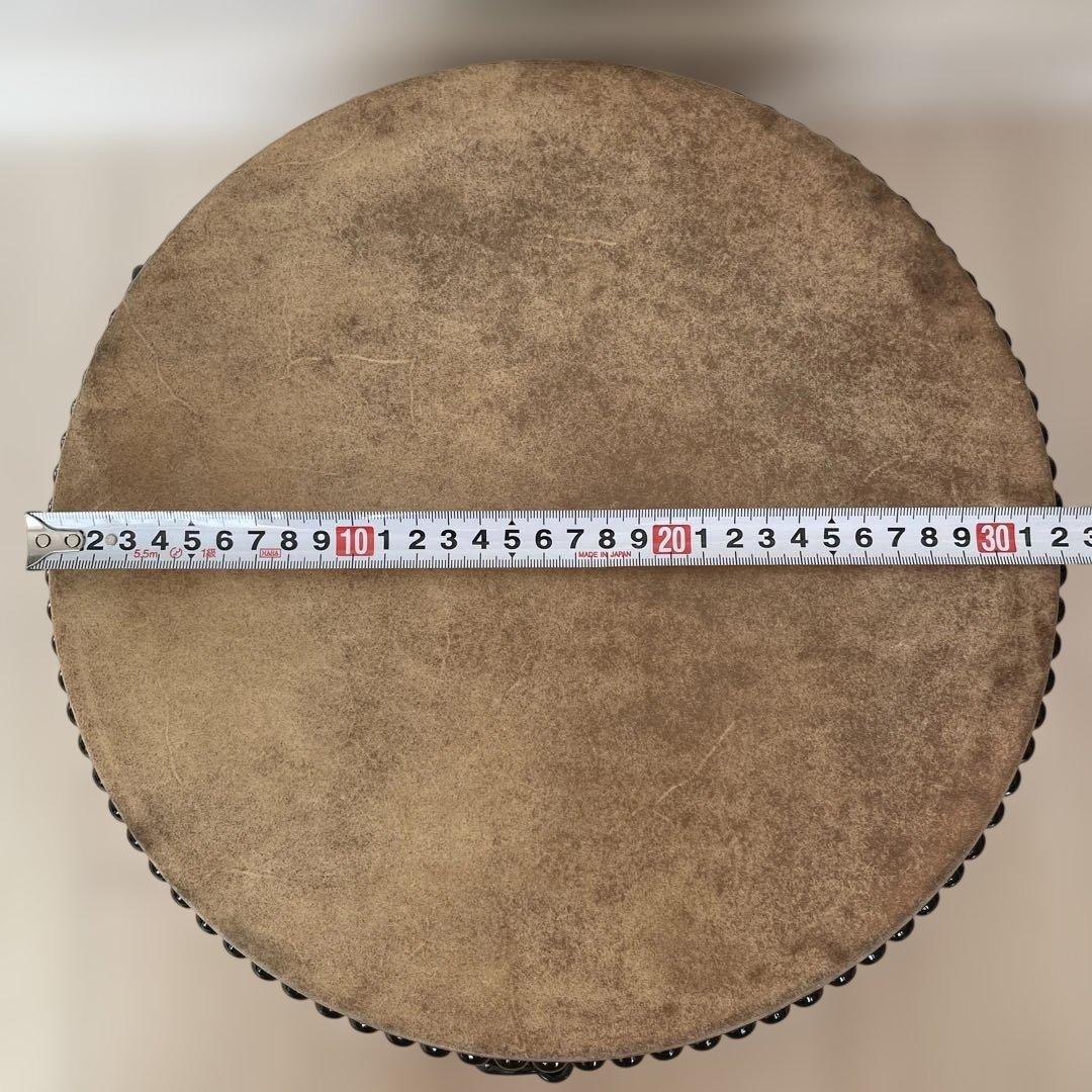 和太鼓 平太鼓 32cm 和楽器 上鳴 日本製　くりぬき　本革 1尺5分