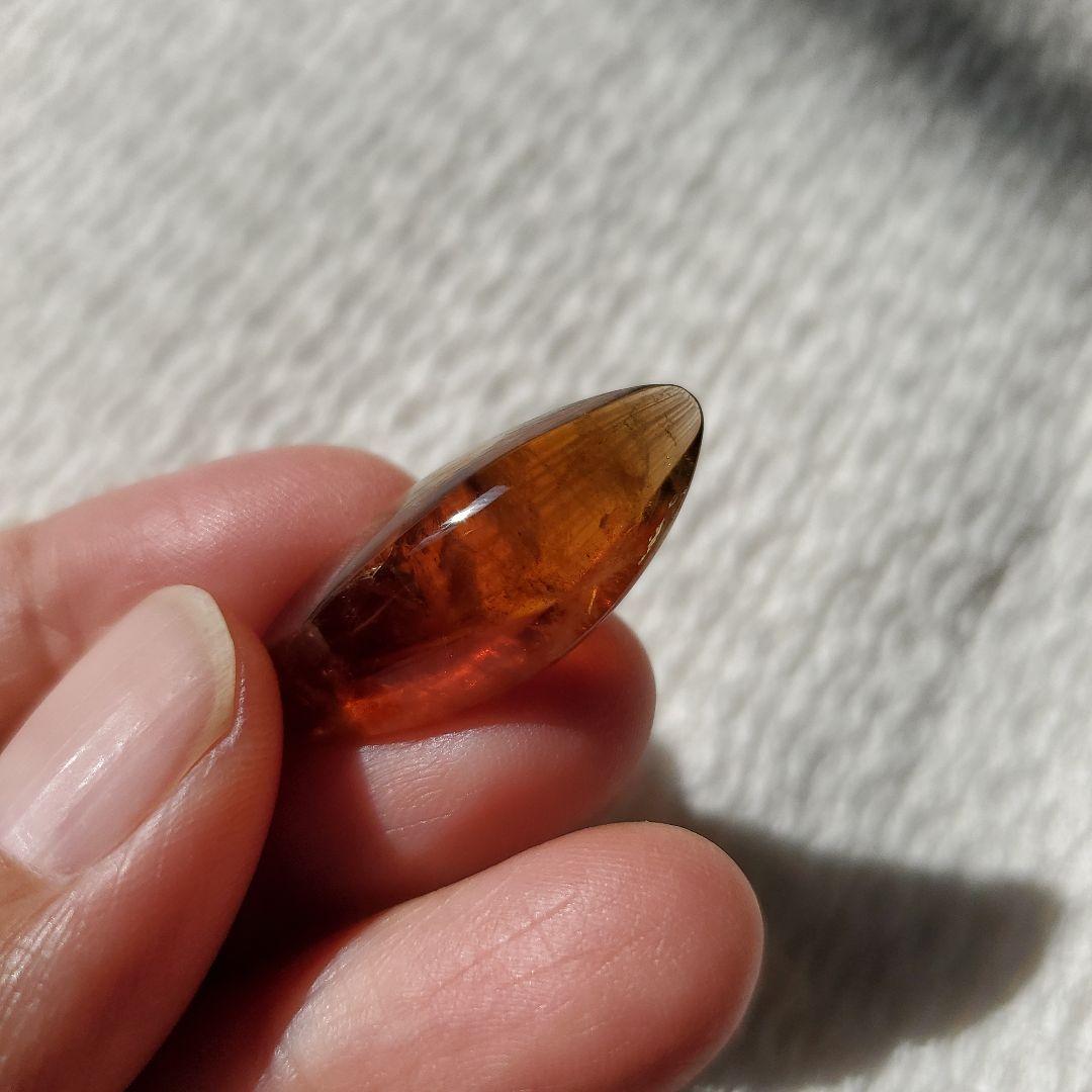 希少　ロシア産　ブラウンクォーツ　ルース　磨き　カボション　鉱物標本