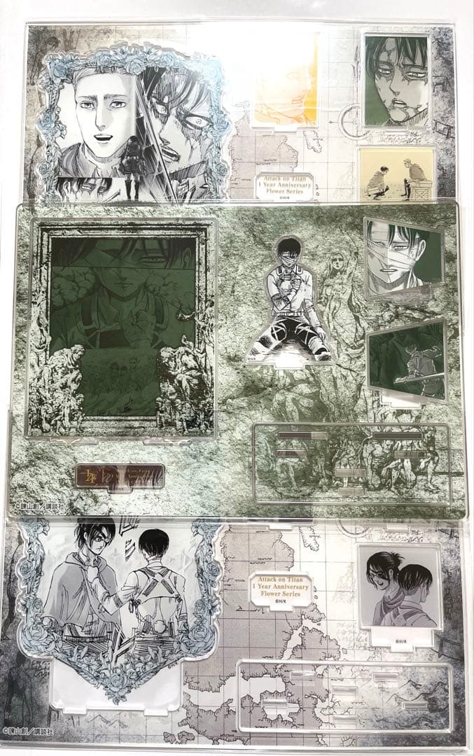 進撃の巨人 ANIQUE エルヴィン　リヴァイ　ハンジ　ジオラマ3点セット