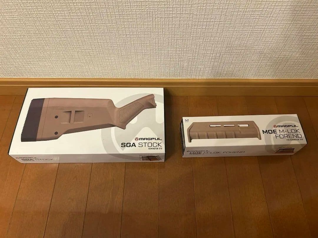 実物　レミントンM870用　マグプル SGAストック & フォアエンド 実銃対応