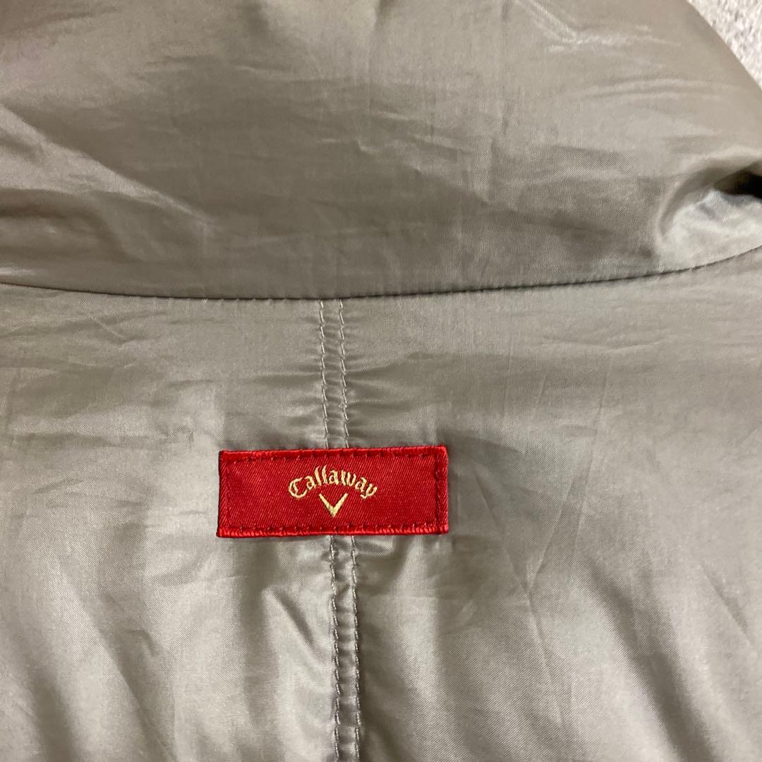 キャロウェィ レッドレーベル メンズ2way ダウンジャケット Lグレーゴールド