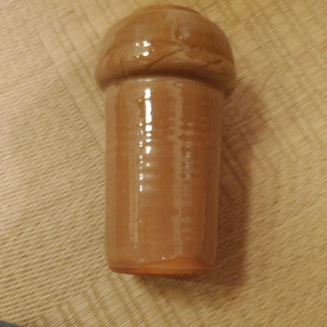 虫明焼　花入　岡山県重要無形文化財保持者　黒井千左造