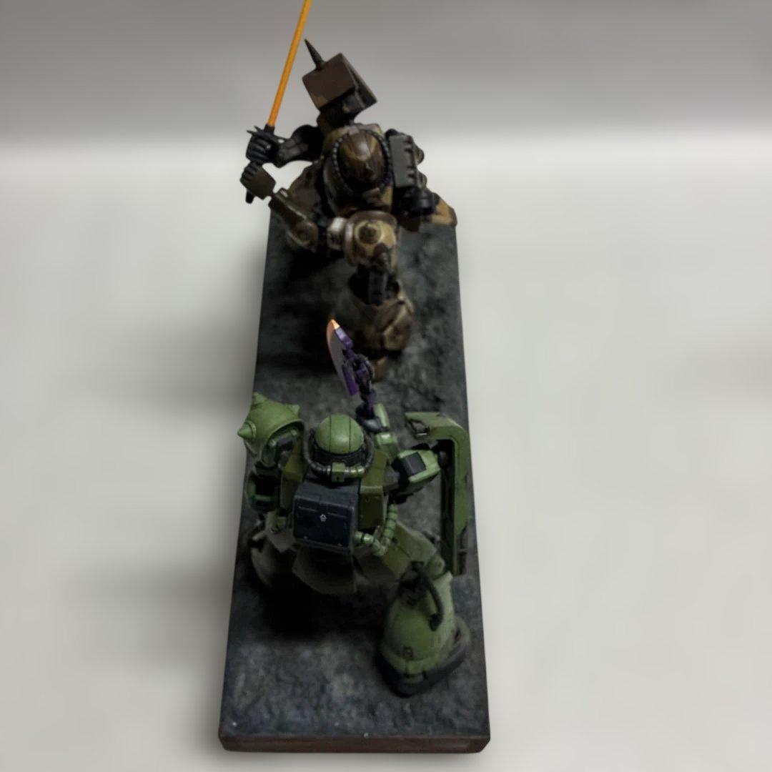 HG 1/144ククルス・ドアンザク VS 高機動型ザクエグベ機 完成品ジオラマ