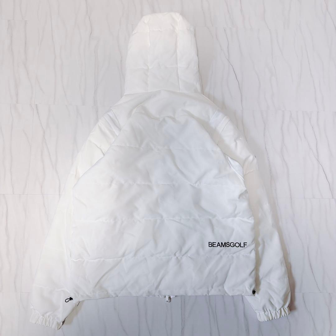 《美品》ビームスゴルフ リバーシブルジャケット 中綿 3way ホワイト XL