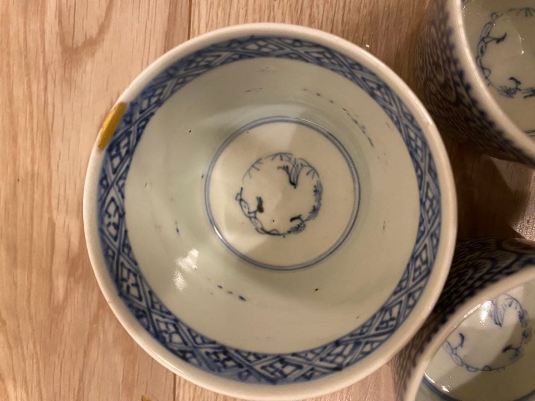 古伊万里　成化年製　そば猪口3客セット