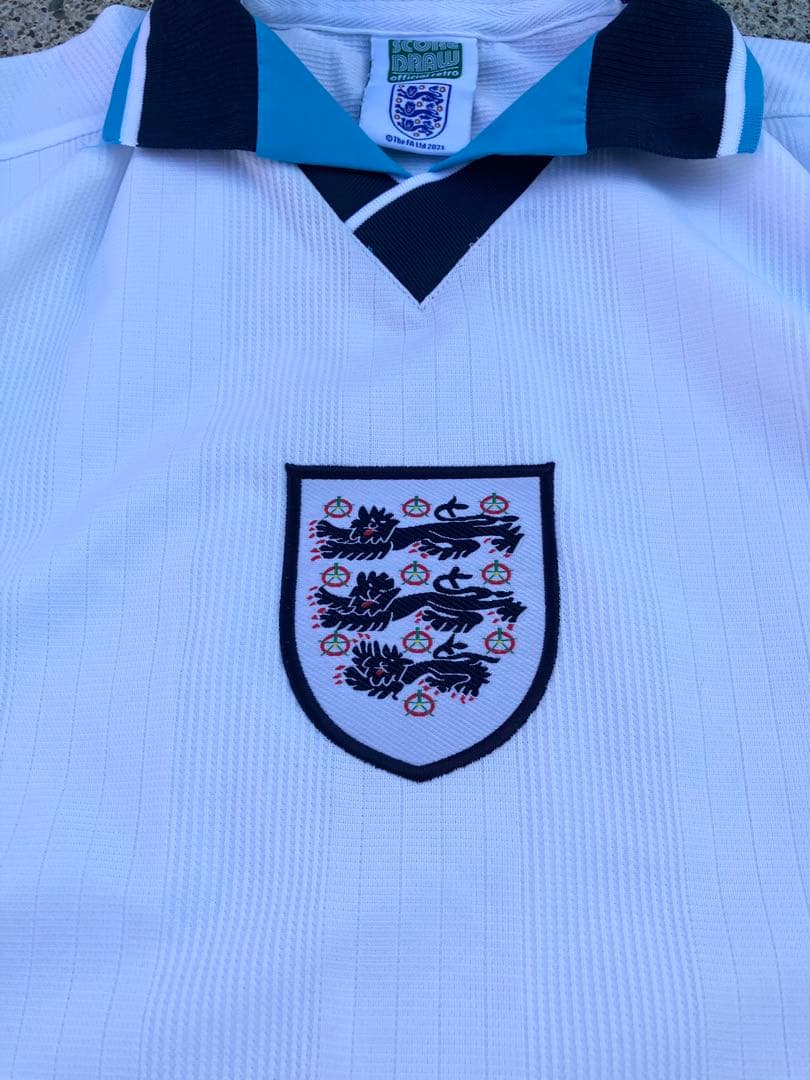 【スコアドロー】90s イングランド代表 ユニフォーム アウェー／半袖 M