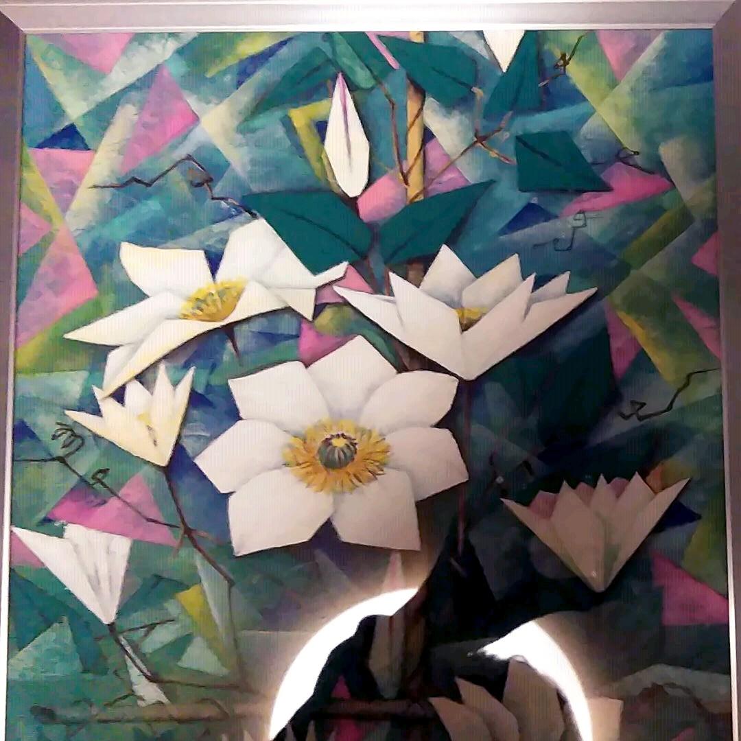 日本画(17)　朝露