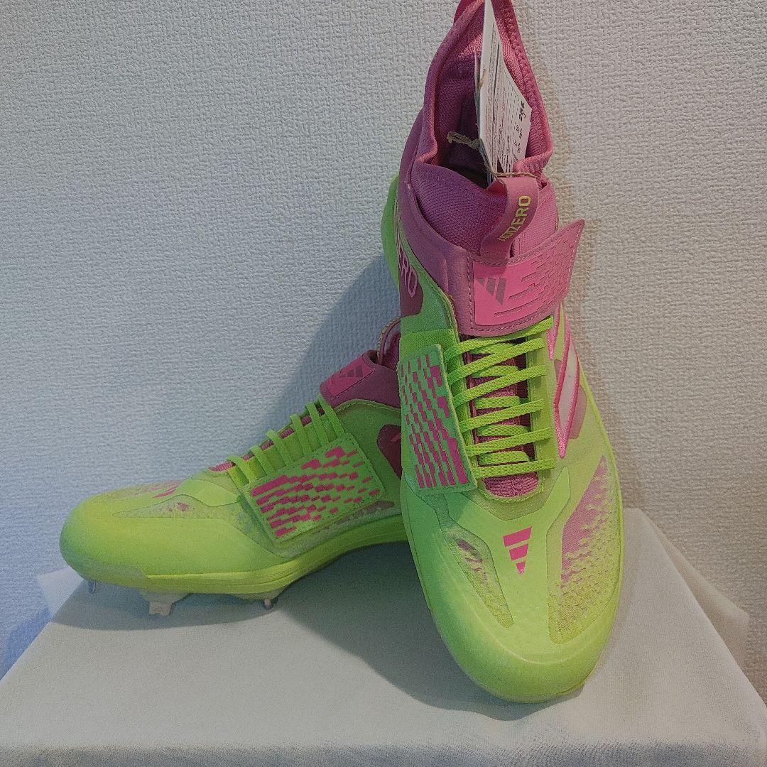 アディダス　野球　スパイク　28.5センチ 金具　ピンク