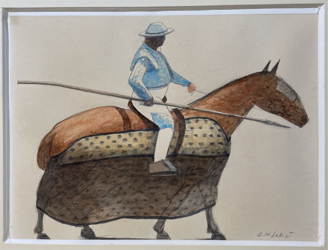 岬 和男『マタドール』ギャラリー越取扱作 水彩画 原画 真作保証 1点もの