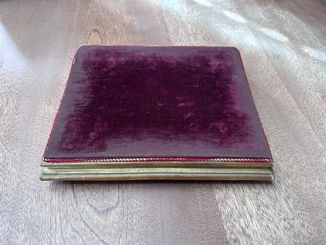 アンティーク ジュエリーディスプレイ台 ベルベット ゴールド台座