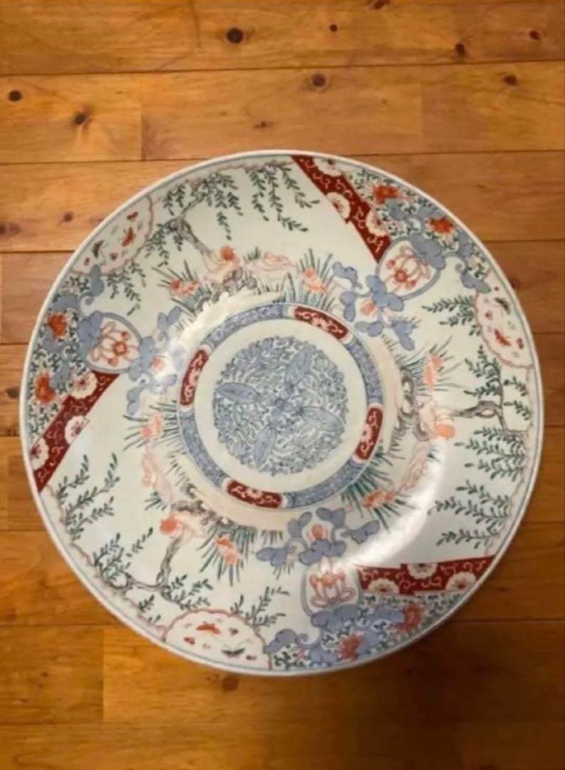 古伊万里 赤絵 大皿 【希少】骨董 アンティーク コレクション 古美術
