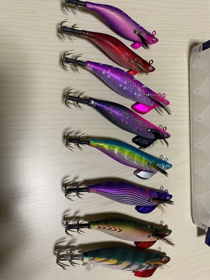 美品　ティップラン用　エギ・餌木 8個セット ケース付き