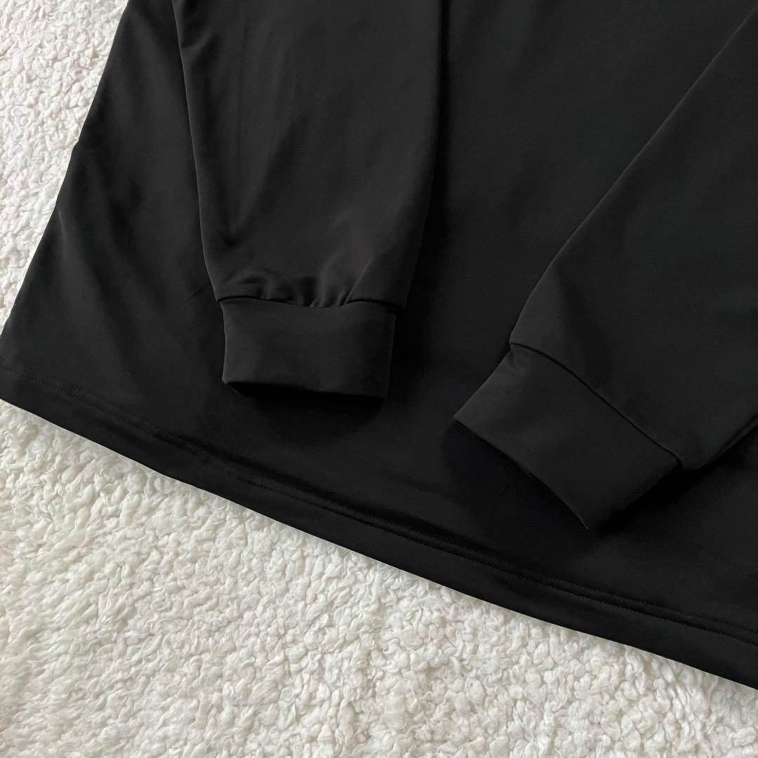 【新品】PING 2024年　キルティング ハーフジップシャツ　ブラック　LL