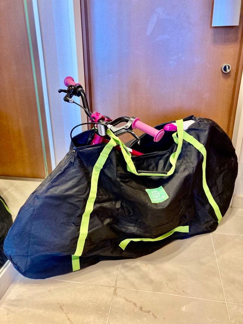 【キャリーバッグ付き・極美品】ヨツバサイクル　16インチ　クリスタルピンク