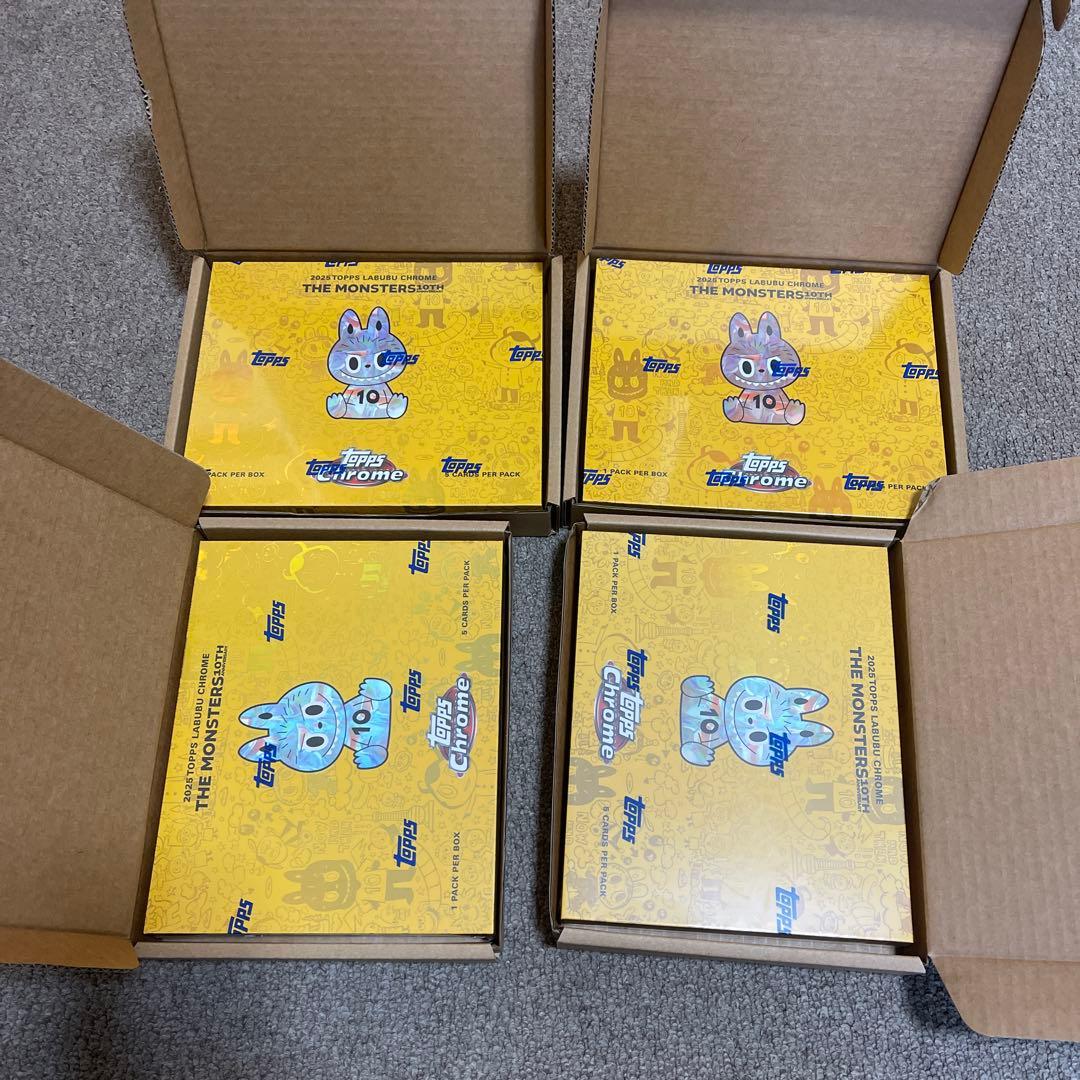 新品未開封】Topps Chrome Labubu 10周年記念　4BOX
