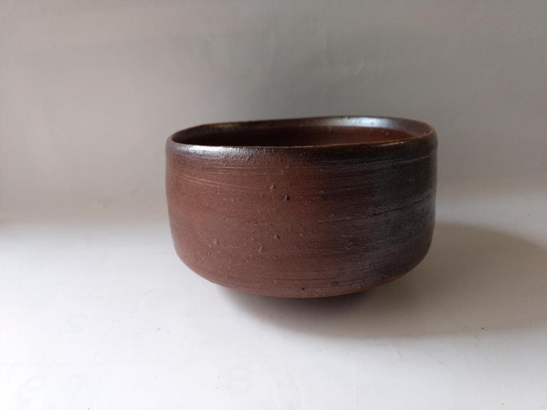 備前焼 金重利陶苑 七十七代 陶弘 造 茶碗 共箱 栞 茶器 抹茶碗 美品 です