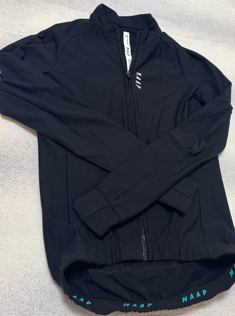  サイクルジャージ 裏起毛 ブラック ロング レディース サイズXS