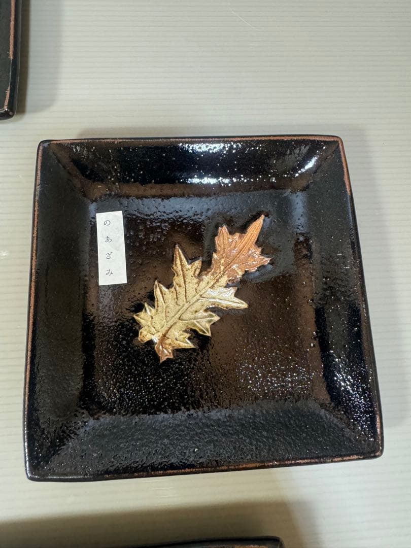 2232 十四代　中里太郎右衛門　唐津木　皿　5客　未使用