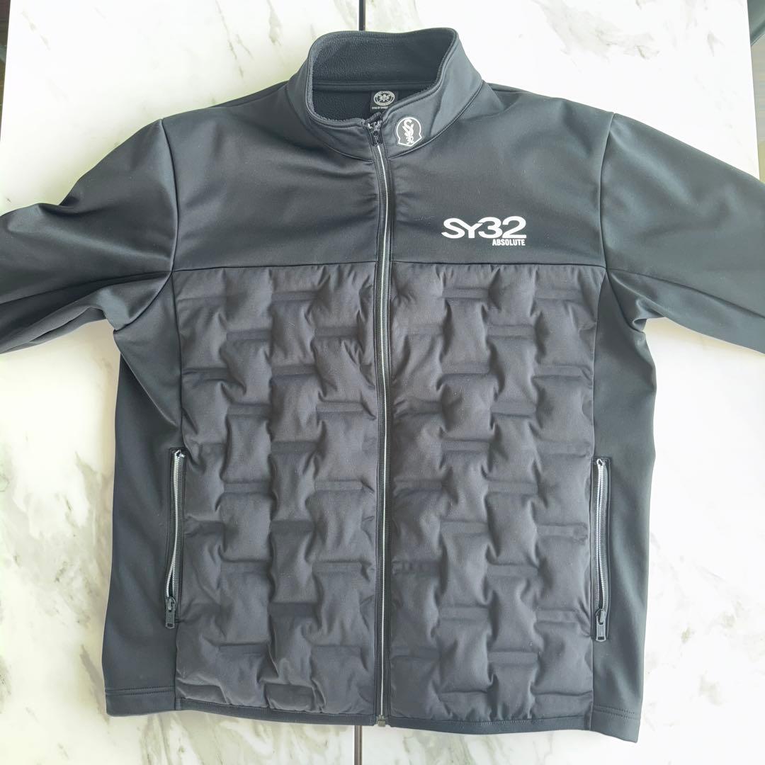 メンズ SY32 ABSOLUTE 黒 ゴルフ ダウンジャケット