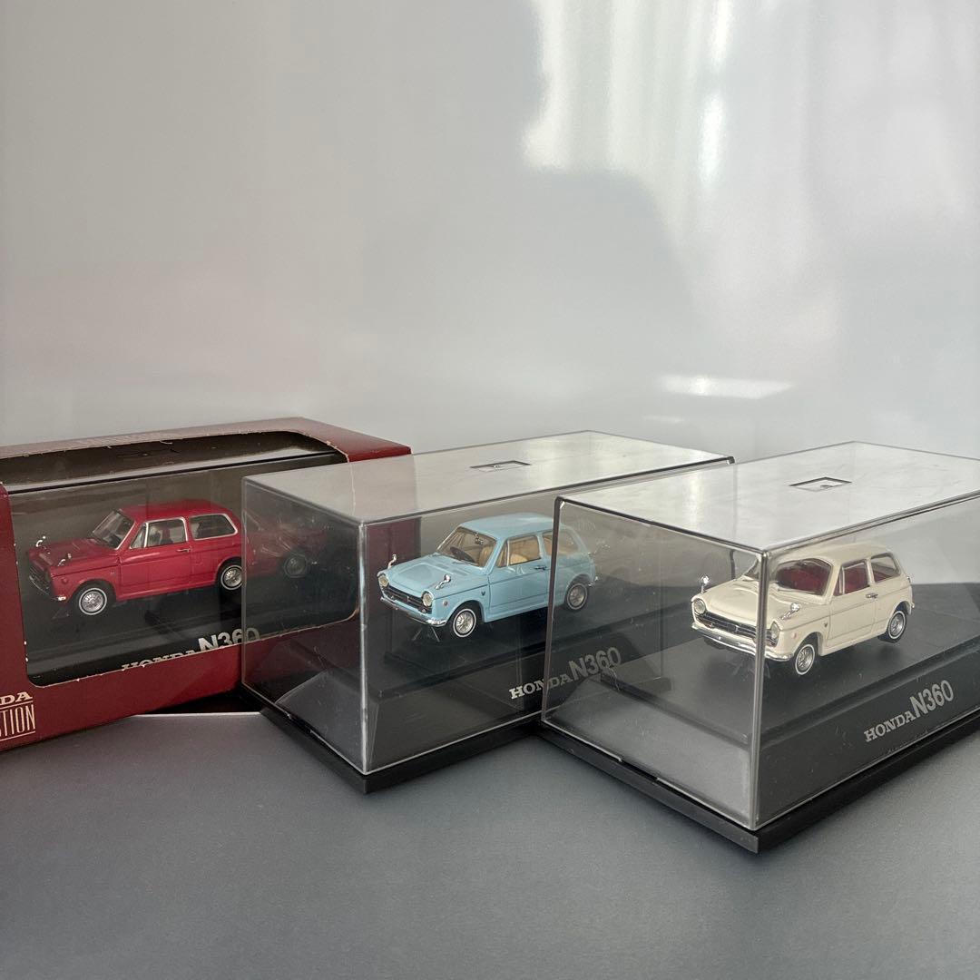 エブロ　EBBRO HONDA N360 ミニカー　赤 水色 白　3台セット