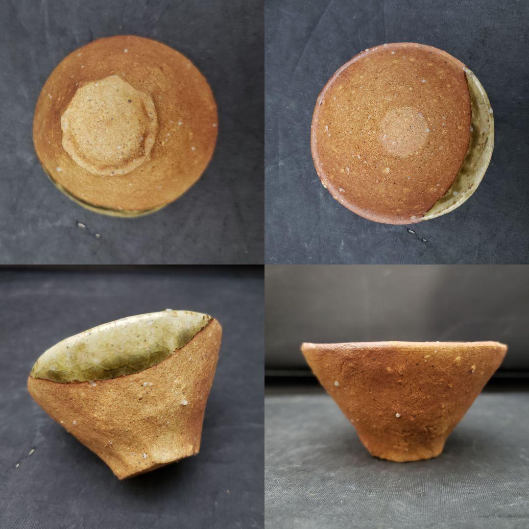 信楽焼　煎茶器　神崎紫峰　手捻り　急須　湯呑み5客　湯冷まし　煎茶道具　作家物