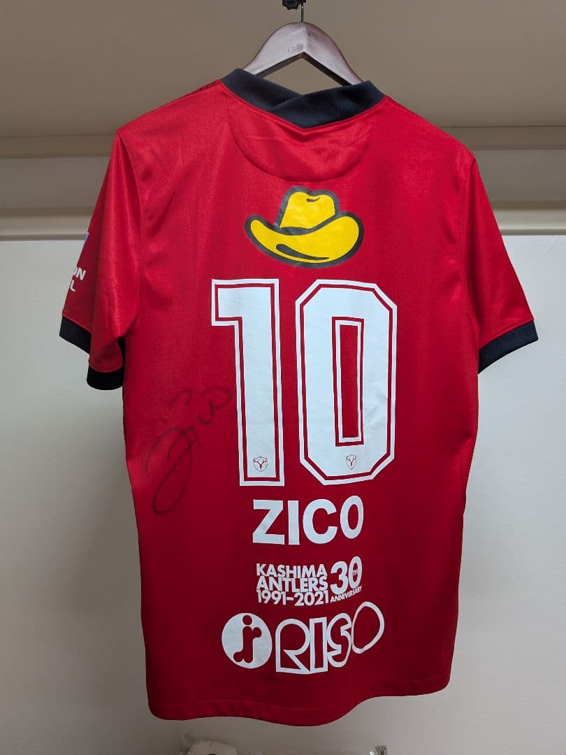 ジ*ヌ様 【鹿島アントラーズ】神様ジーコ　30周年記念ユニフォーム　XL