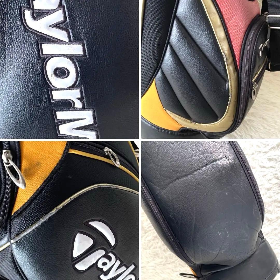 【格安出品】テーラーメイド キャディバッグ ゴルフバッグ レザー スタンド 良品