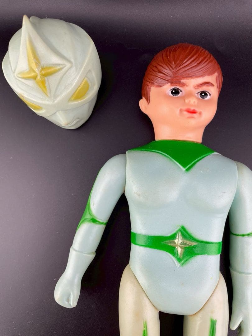 【中古品】テロン様　当時物 ミラーマン風 無版権 パチ 面取れ ソフビ 昭和