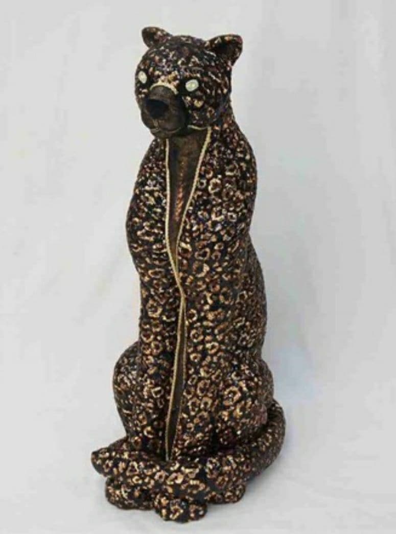 要問い合せ♥️レア♥️カッコいい　キラキラ　レオパード　ヒョウ　動物　オブジェ
