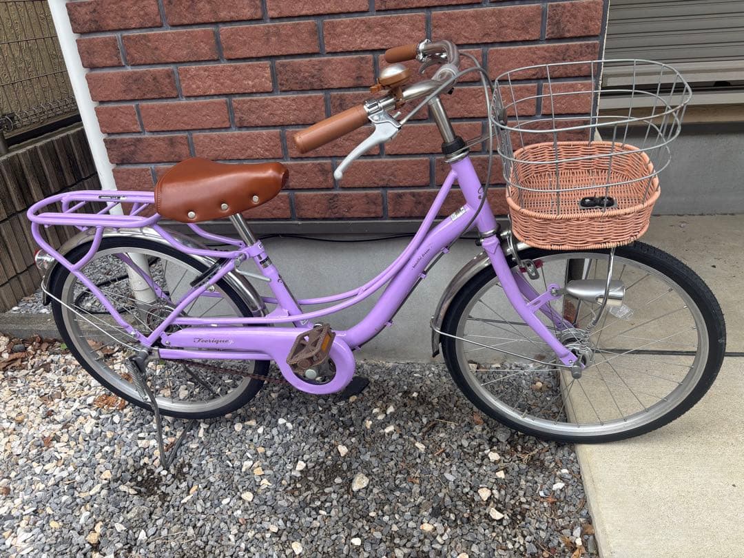 【引取り限定】アサヒ パープル 子供用自転車　20インチ