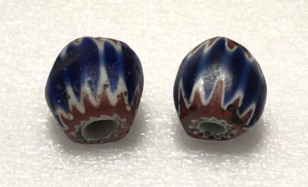 とんぼ玉　シェブロン　7層　ヴェネチア