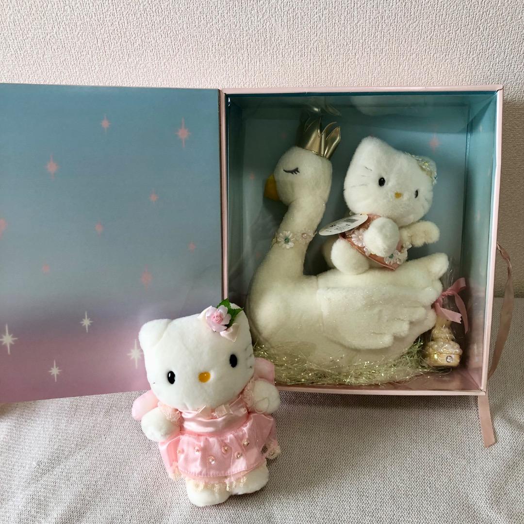 【キティ 】サンリオ25th スワン箱入 天使のキティ　グラス×4★メルカリ便★