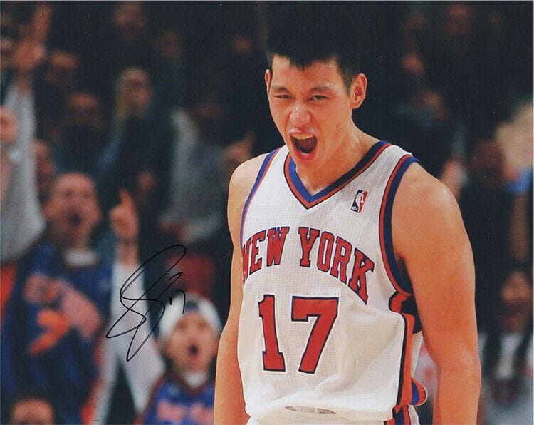 直筆サイン入り写真 ジェレミー・リン ニューヨーク・ニックス SA鑑定済