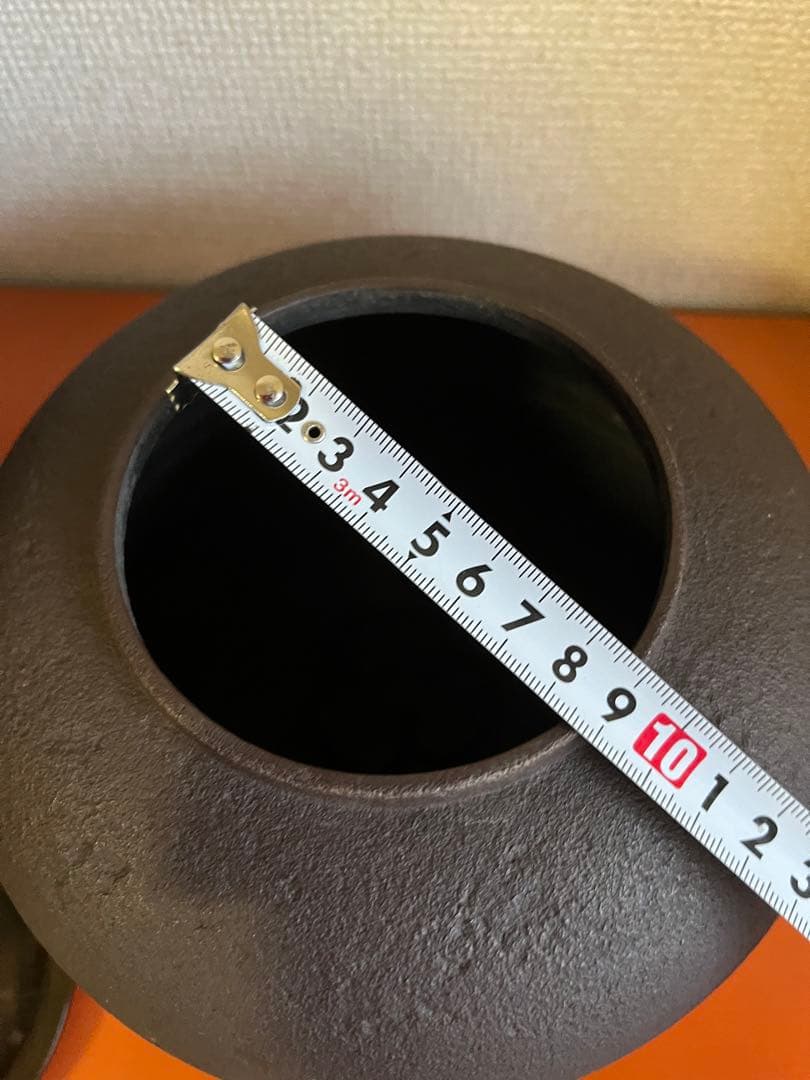 茶道具　風炉釜セット　美品鬼面切合風呂釜付き　鬼面風炉　電気炉付き　前瓦　灰付き