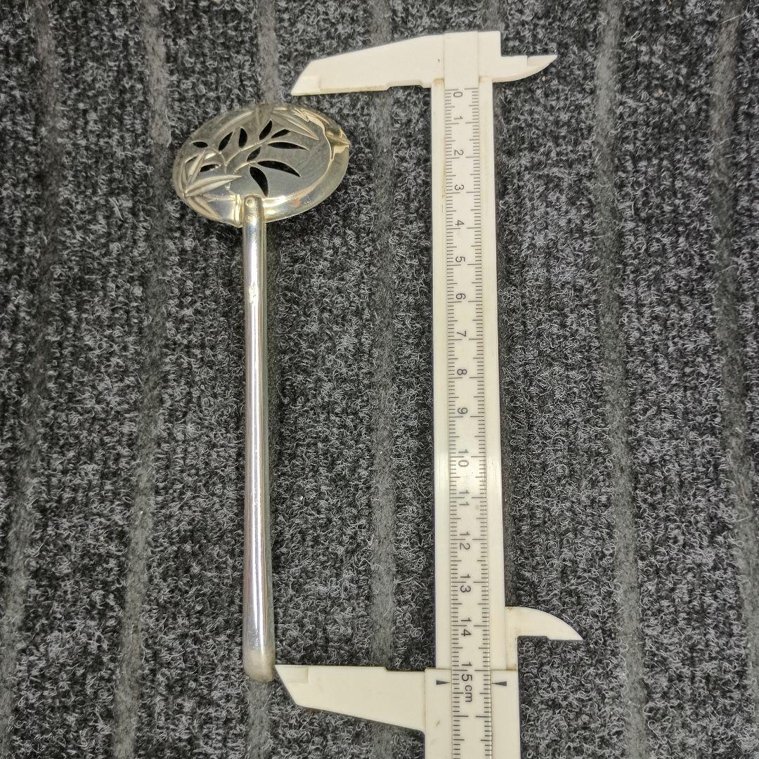 銀製 竹模様の 銀 匙 17g silver レトロ 鍋物 湯豆腐 お玉