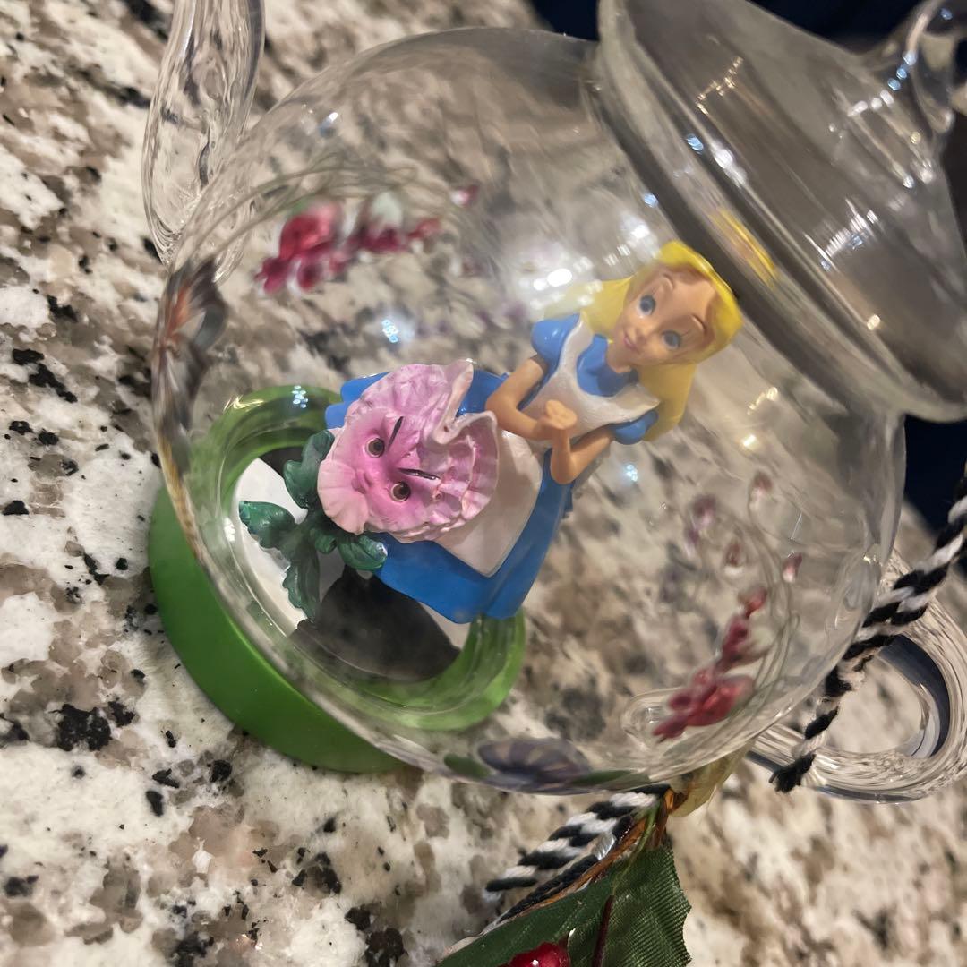 海外ディズニー購入　不思議の国のアリス ティーポット クリスマス オーナメント