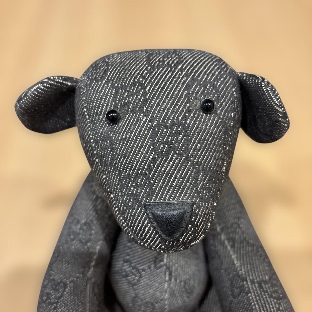 ☆12/25までの限定価格☆GUCCI 黒いデニム風クマ型ぬいぐるみ