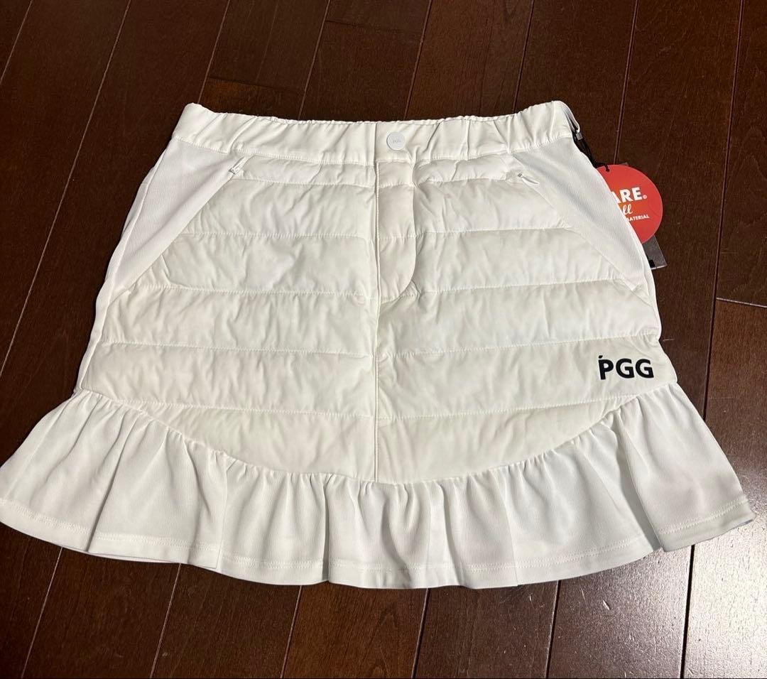 PGGアモッサ×N yメカニカルストレッチタフタホワイトスカートサイズ1