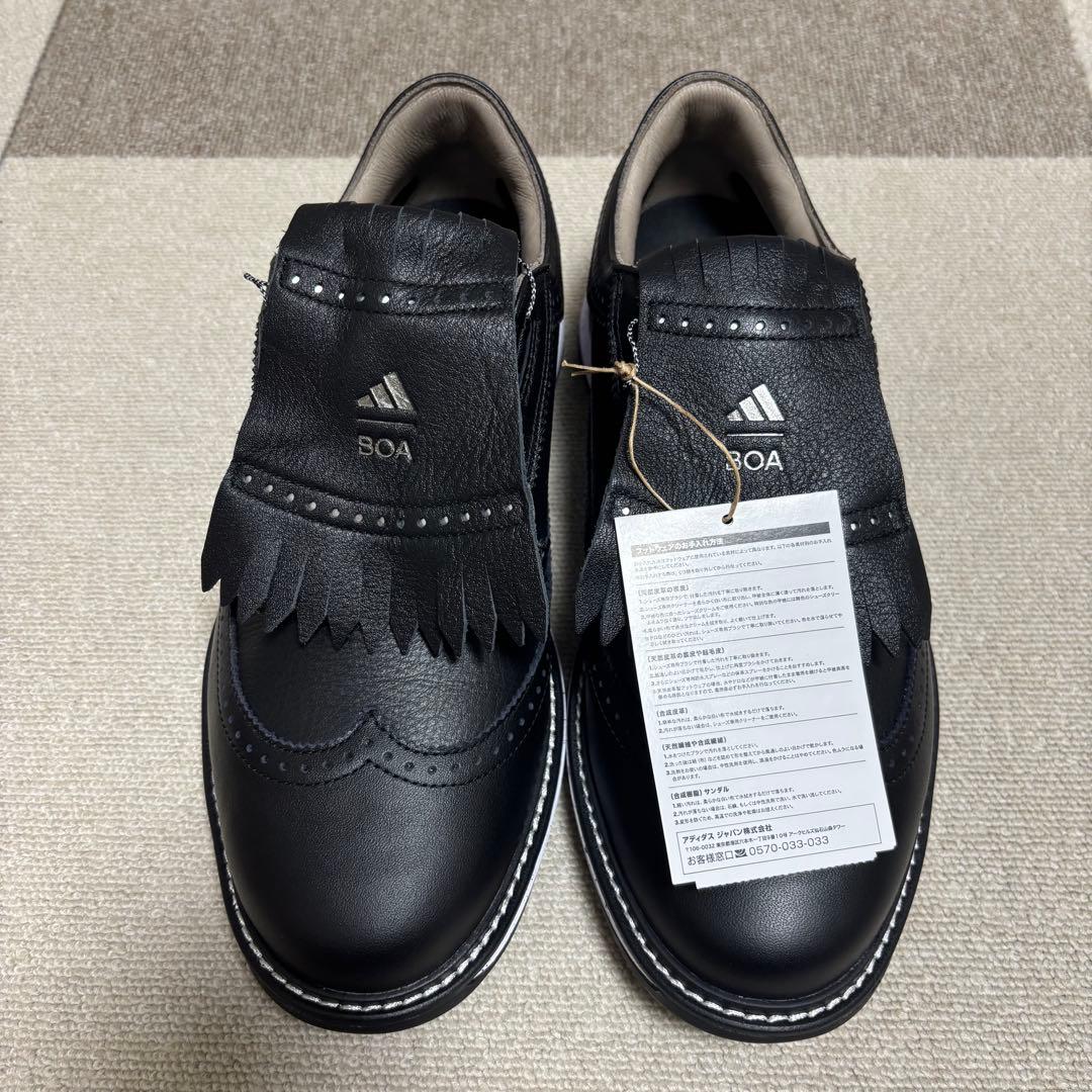 【希少】【新品】アディダス レザーゴルフシューズ スパクレス 27cmブラック