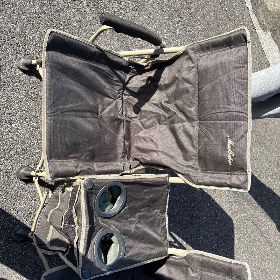 MacCaddy 2人用折りたたみチェア 黒